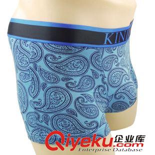 平角褲 2015新款 金盾莫代爾男士超軟舒適透氣印花男士平角內褲 3882原始圖片2