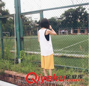 小背心/吊帶 2015夏季新款 小恐龍寬松T字無袖背心外穿原始圖片2