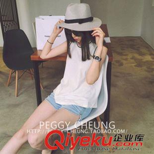 小背心/吊帶 2015夏季新款 小恐龍寬松T字無袖背心外穿