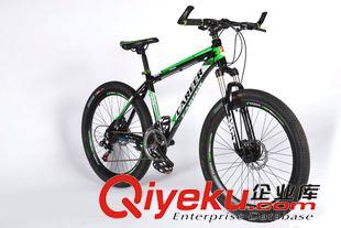 上海{yj}麟龍 鋁24速_{yj}_高刀  鋁合金山地車自行車雙碟剎26寸變速男女學生車原始圖片2