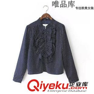 襯衫 2014夏秋季新款 歐美大牌人棉印花長袖襯衫