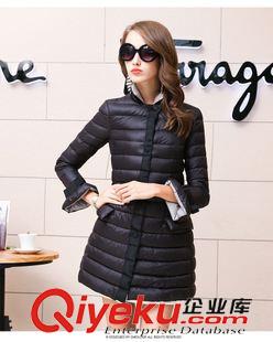 女裝 2015秋冬新品羽絨服修身中長款簡約時尚 一件代發