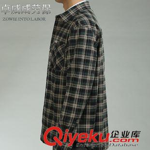 襯衫 2015秋冬新款男式長(zhǎng)袖襯衫 時(shí)尚格子男士襯衣男休閑襯衣男裝批發(fā)原始圖片2