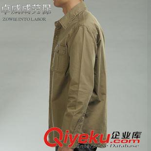 襯衫 秋冬新款男士純棉耐磨長袖襯衫 休閑免燙男式長袖襯衣原始圖片2