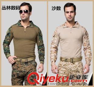 T恤 tj特種兵迷彩服夏季火鳳凰青蛙服男戶外野戰(zhàn)服修身沙漠蛙服套裝