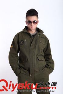 春夏款服飾 tj軍旅風(fēng)格長袖工作服套裝男 春秋純棉工裝勞保服 保安作訓(xùn)服