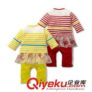 7月27日 女童條紋印花長袖哈衣長爬服原始圖片3