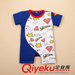 5月14日 寶寶超人蝙蝠俠短袖哈衣連身衣爬服嬰兒服夾衣實(shí)拍原始圖片2