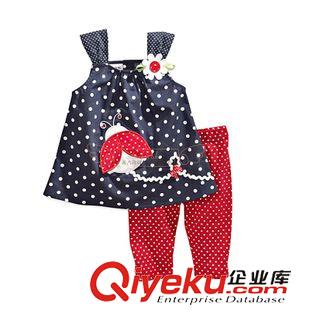 3月3日 女童圓點小瓢蟲吊帶2件套