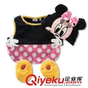 11月27日 迪士尼迪斯尼三件套珊瑚絨刺繡帽子 馬甲 鞋子 3件套嬰兒服寶寶裝原始圖片2