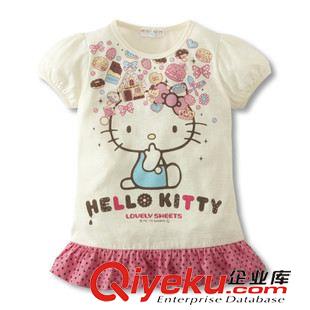 3月27日 hellokitt女童短袖上衣T恤夏款公主荷叶边