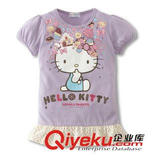 3月27日 hellokitt女童短袖上衣T恤夏款公主荷叶边