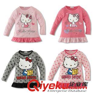 2月13日 日單hellokitty女童純棉長(zhǎng)袖上衣T恤兒童春款上衣