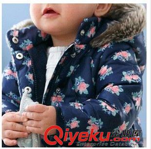 大衣棉襖 歐單女童加厚棉衣大衣棉服外套 兒童冬款棉衣原始圖片3