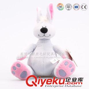 YK2-4兔 東莞毛絨玩具加工廠  專業(yè)定做牛仔布藝 兔子公仔 OEM設(shè)計訂制