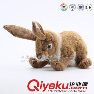 YK2-4兔 廠家定做短毛絨的兔子玩具 仿真 灰色小兔子 Rabbit toys