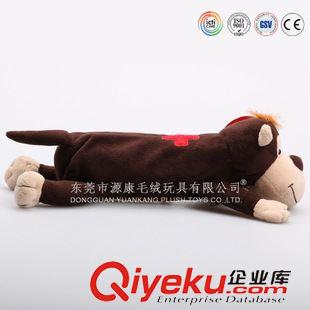 YK3-4包包 供應小學生 適用毛絨筆袋  猴子造型毛絨筆袋  動漫吉祥物造型
