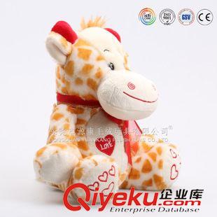 圣誕節(jié)禮品 情人節(jié)毛絨鹿子玩具 卡通可愛毛絨鹿訂制 桃心愛必鹿公仔東莞廠家原始圖片2