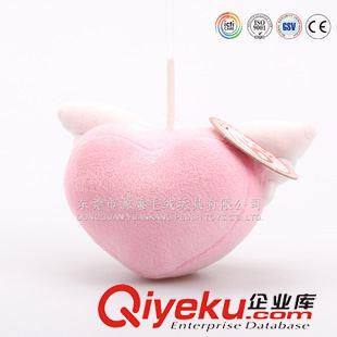 YK9掛件娃娃系類 定做粉紅心形毛絨  小掛件  翅膀天使 毛絨鑰匙扣掛件原始圖片2