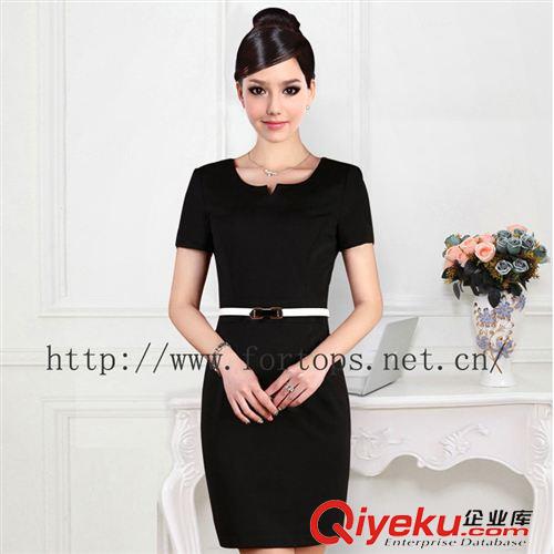美容師服裝 春裝夏裝優雅職業連衣裙修身通勤珠寶工作制服工裝女套裙原始圖片2
