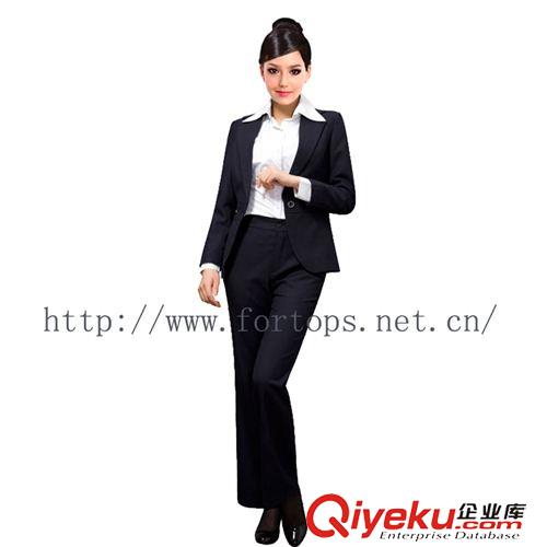 導(dǎo)購(gòu)收銀服裝 職業(yè)女裝正裝羊毛西裝西褲套裝OL職業(yè)裝原始圖片2