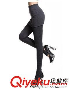 女式打底褲運動褲 批發(fā)春秋款加長加大假兩件裙褲 九分打底褲 百褶/包臀打底褲裙原始圖片2