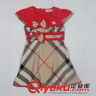 連衣裙 現貨品牌女童裙批發 歐美風夏季童裝 外貿經典格子連衣裙 #1008原始圖片3