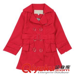 外套 現(xiàn)貨 中小童 秋款童裝 外貿(mào)B家風(fēng)衣bur~ 夾克長款童外套女 68131