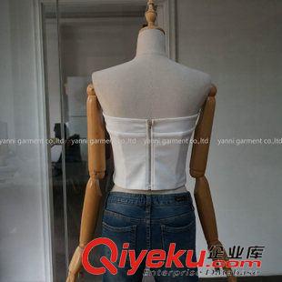 小背心 吊帶衫 裹胸 外單歐美復(fù)古性感外穿打底超短提花裹胸抹胸吊帶背心露臍小胸衣潮原始圖片3