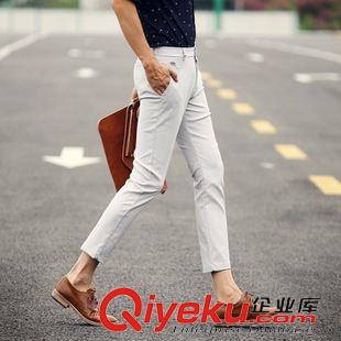 休閑褲 2015夏裝新款九分褲男式韓版修身純棉男潮男九分褲一件代發原始圖片3