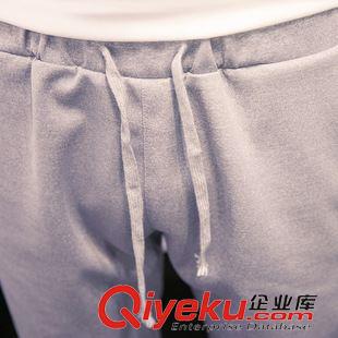 休閑褲 韓版修身運動褲男 日常休閑褲太空棉男褲時尚小腳褲男潮原始圖片3