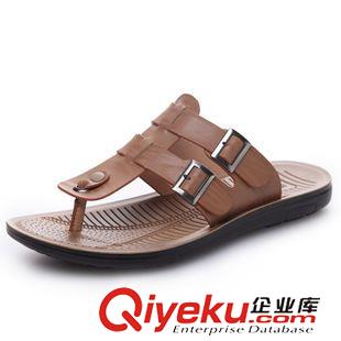 夏季新品涼鞋 2015夏季新品 男頭層皮zp皮涼鞋 男式?jīng)鐾闲?男zp涼鞋批發(fā)原始圖片2
