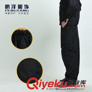 廠家推薦熱銷 黑色春夏季執(zhí)勤訓(xùn)練工作服勞保服套裝 廠家生產(chǎn)作訓(xùn)服套裝 薄款原始圖片2