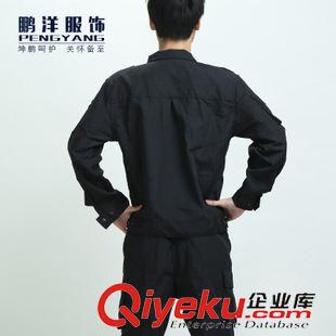 廠家推薦熱銷 黑色春夏季執(zhí)勤訓(xùn)練工作服勞保服套裝 廠家生產(chǎn)作訓(xùn)服套裝 薄款原始圖片3