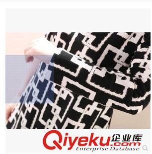 第八期 2015秋冬新款時(shí)尚大碼女裝長(zhǎng)袖印花韓版連衣裙女潮原始圖片3