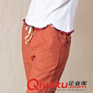 長(zhǎng)褲 2015新款秋季薄款森女系大碼寬松休閑褲仿棉麻長(zhǎng)褲抽繩女褲原始圖片3