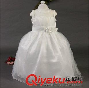 童禮服 一件代發(fā) 女童生日禮服 結(jié)婚花童禮裙高檔優(yōu)質(zhì)紗拼接公主裙 白色原始圖片2