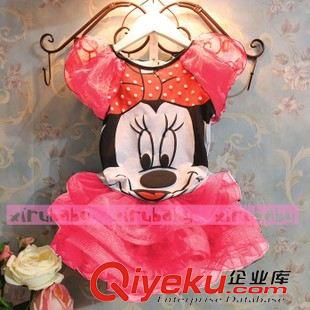 男/女童套裝 童裝 女童disney短袖套裙 新款迪士尼米妮網(wǎng)紗裙短袖2件套