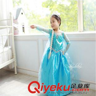 一件代發(fā)冰雪奇緣 一件代發(fā)女童秋裝FORZEN冰雪奇緣女童長(zhǎng)袖雪花公主連衣裙女童禮服