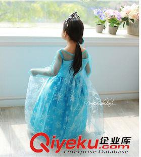 一件代發(fā)冰雪奇緣 一件代發(fā)女童秋裝FORZEN冰雪奇緣女童長(zhǎng)袖雪花公主連衣裙女童禮服原始圖片3