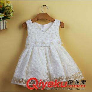 小组（整  批） 整手出售2015夏季手工订珠花朵礼服裙 女童连衣裙 公主裙小组