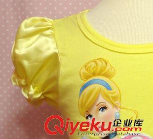 圣誕節(jié)演出服 整手批發(fā)歐美迪斯尼公主短袖童裝T恤+蓬蓬半身裙套裝女童兩件套裙原始圖片3