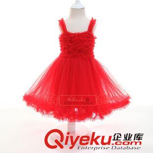 茜吉可可整批專(zhuān)區(qū) 新款 歐美女童吊帶紅色玫瑰花連衣裙 整手起批 量大價(jià)優(yōu)原始圖片2