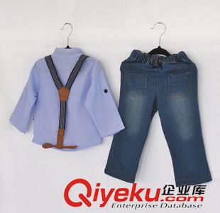 茜吉可可整批專區(qū) 一件代發(fā)夏季歐美新款 外貿(mào)原單男童短T+背帶牛仔長(zhǎng)款套裝原始圖片3