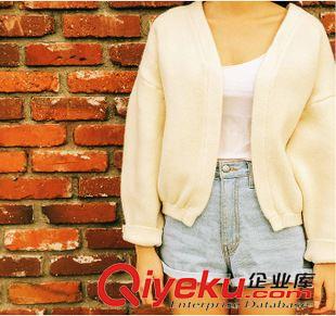 9月-29 VJISHA韓版爆款秋季必備純色針織衫女式短款凈版開衫一件代發(fā)X138原始圖片2