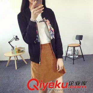9月-22 秋季新款女裝爆款前胸購物女孩印花拉鏈小外套時(shí)尚短款開衫L728原始圖片2