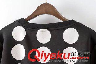 9月-21 歐洲站新款女裝宋佳高圓圓同款黑白圓點空氣層套頭衛衣批發L225原始圖片3