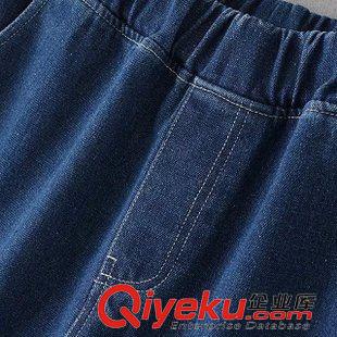 9月-20 韓版爆款收腳口松緊腰全棉水洗牛仔褲女式春秋新款純色九分褲C241原始圖片3