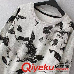 9月-20 韓版精梳棉大花衛衣秋季爆款女款花朵全棉套頭衛衣一件代發C235原始圖片3