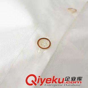 9月-20 日版1:1精品女裝襯衫小圓領(lǐng)七分袖純色直筒棉質(zhì)襯衣春秋爆款C228原始圖片3